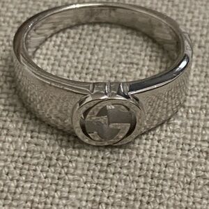 GUCCI GG Ring 925 Silver Size 9.5 US